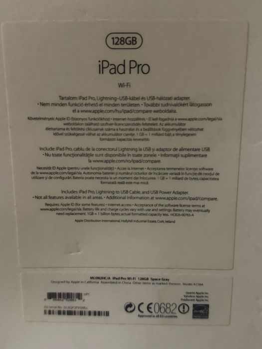 Ipad 12.9 pro model - A1584