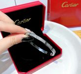 Brățară Cartier LOVE din aur alb 750 model subțire full diamond