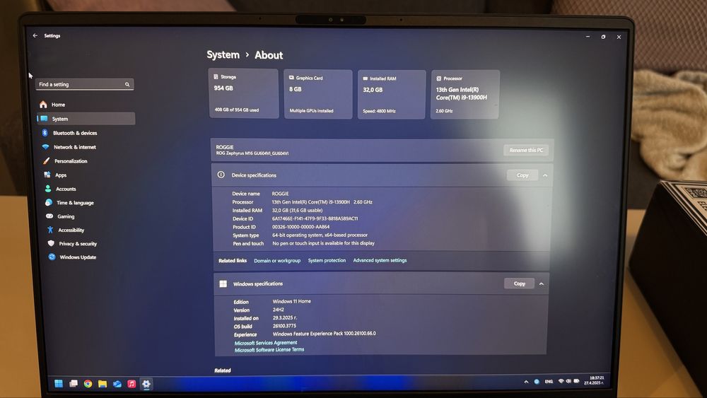 Лаптоп ASUS ROG Zephyrus M16 GU604VI-NM093W