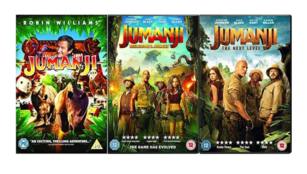 Filme DVD Jumanji 1-3 Complete Collection  ( Originale )