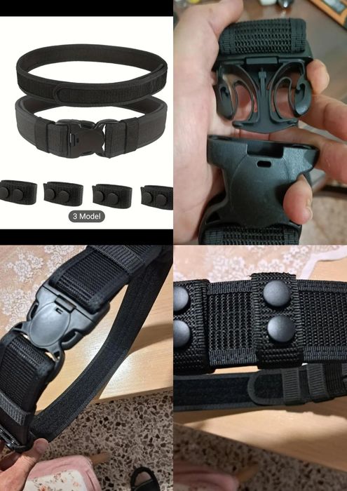 Set centură tactică + under-belt, XL (150 cm), negru