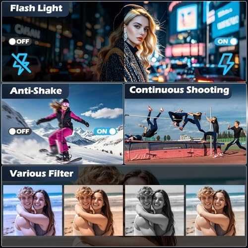 Нова компактна Влог камера 4K 48MP с въртящ екран и зарядна станция