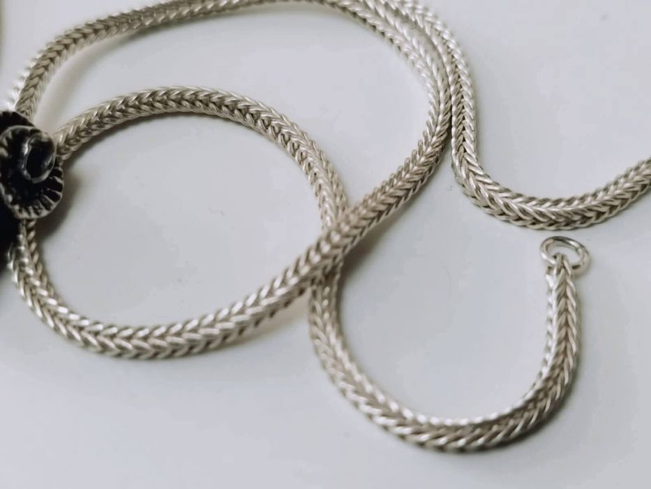 Vechi colier/lant din argint 925, pandantiv in forma de berbec, copii