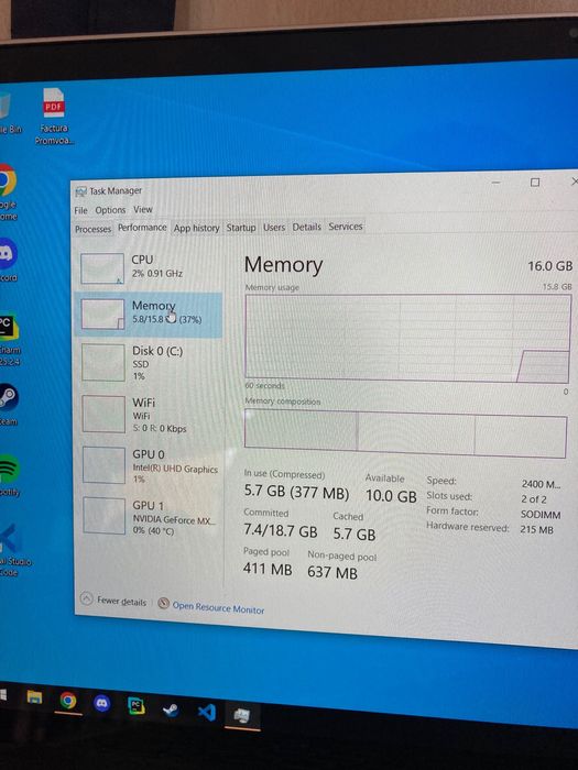 HP Envy i7 a 10 a generație