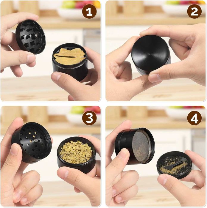 Anpro Билкарска мелничка от висококачествена цинкова сплав