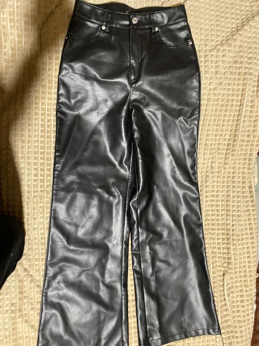 Кожанные модные брюки