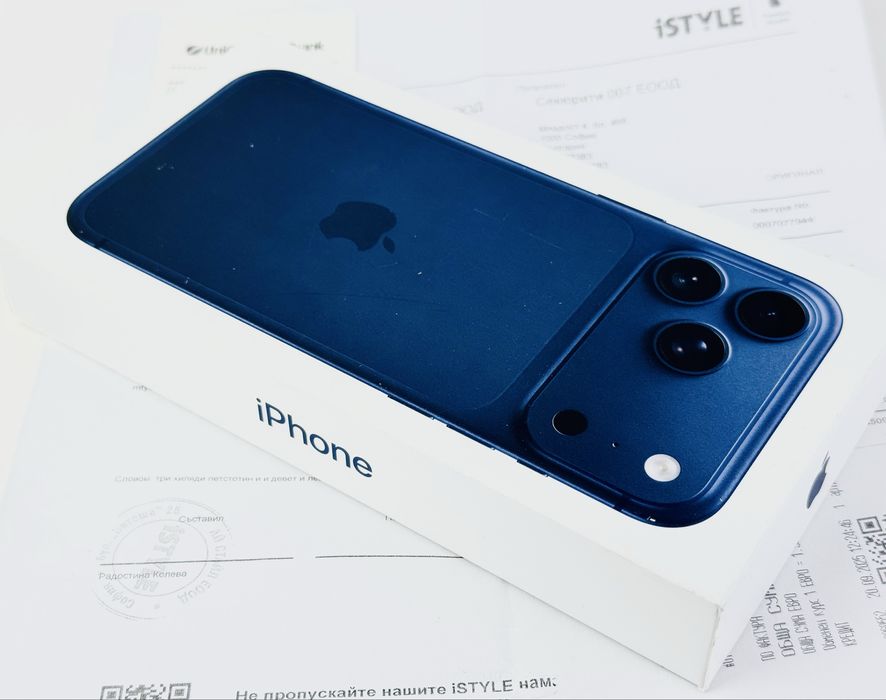 НОВ! Apple iPhone 17 Pro Max 512GB Deep Blue 2г. Гаранция!