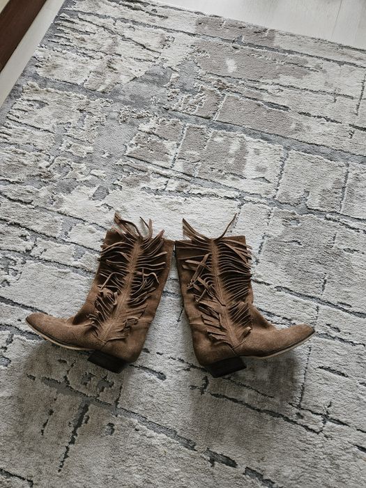 Велурени каубойски ботуши