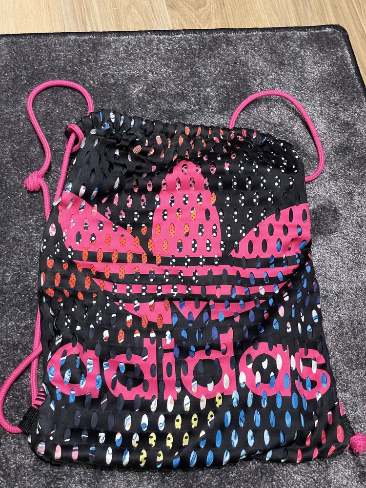 Rucsac tip sac adidas roz cu negru