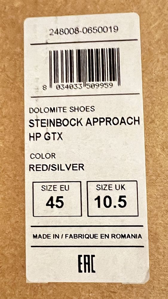 Мъжки туристически обувки Dolomite Steinbock Approach HP GTX