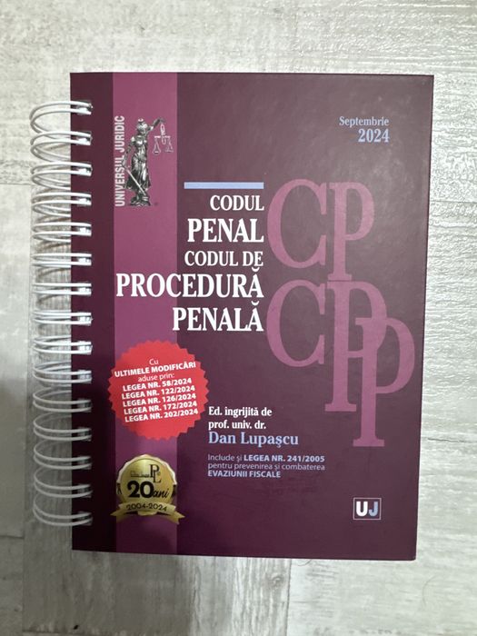 Codul penal si codul de procedura penala Septembrie 2024