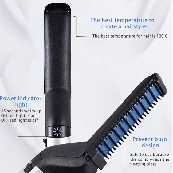 Електрическа четка за изправяне на брада коса преса маша за мъже