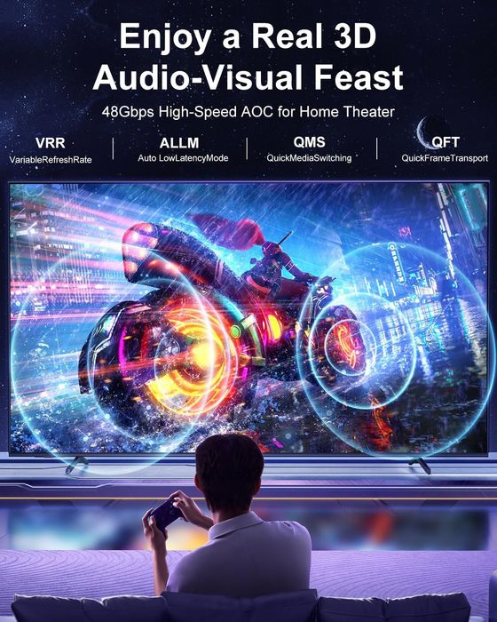 Cablu HDMI 2.1 fibră optică GeoHN.G – 30 metri