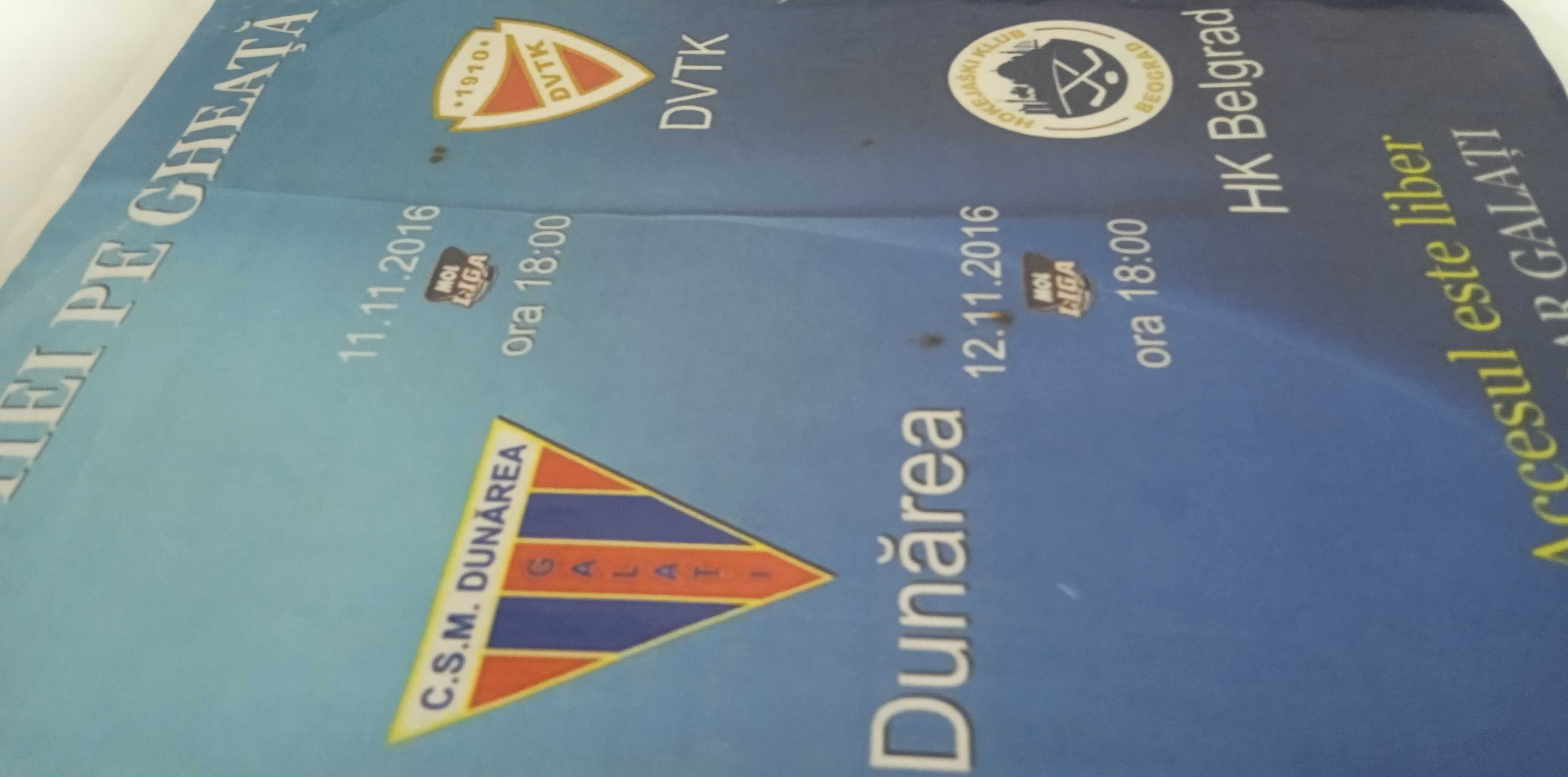 Afiș Dunărea - DVTK Belgrad 2016