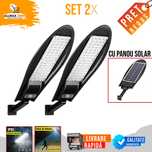 Pachet 1+1 gratis! lampa solara 1200W LED senzor de miscare