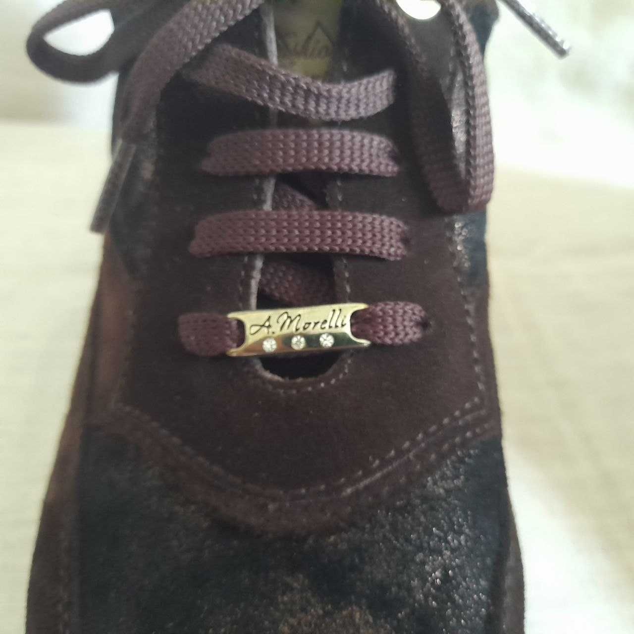 Andrea Morelli замшевые сникерсы / кроссовки 37-38р / Made in Italy