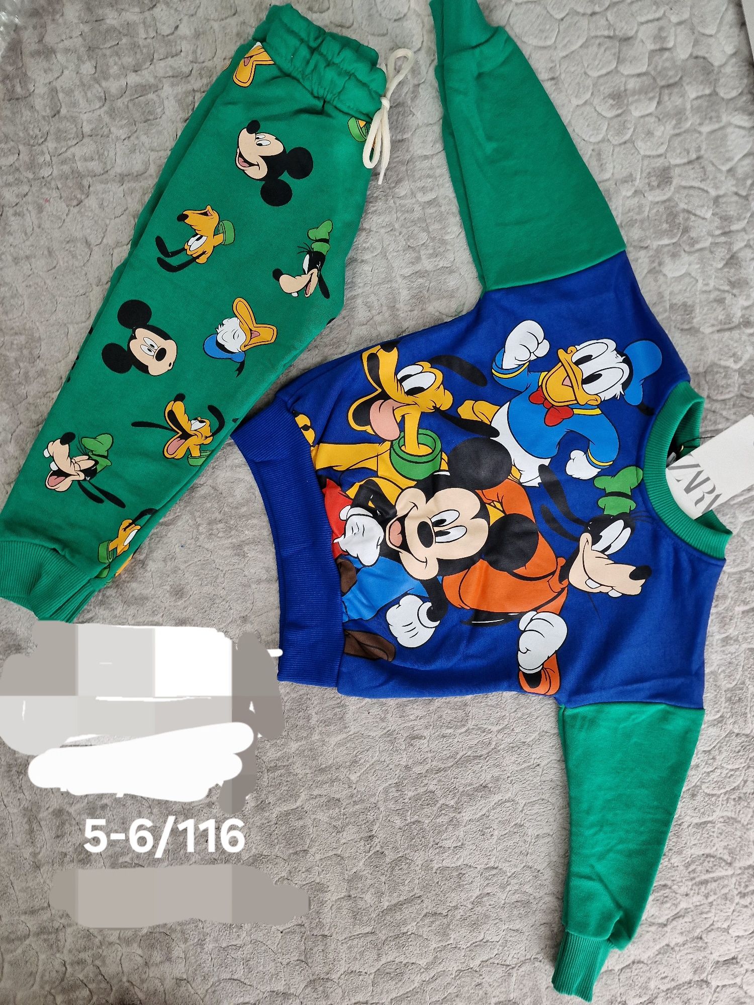 Детски екип комплект за момче Зара Zara за 1,2,3,4,5,6години Мики маус