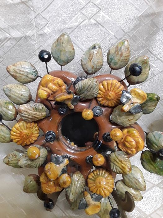 Set de 3 obiecte mexicane, arborele vietii, 2 sfesnice si o oglinda,