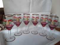 Vand set pahare cu decoratiune