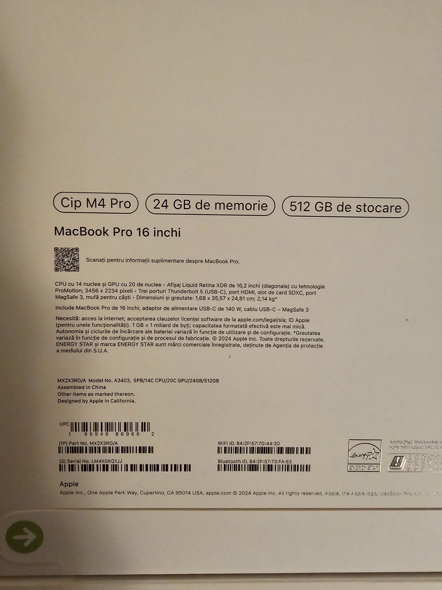 Cutii MacBook Pro M3 M4