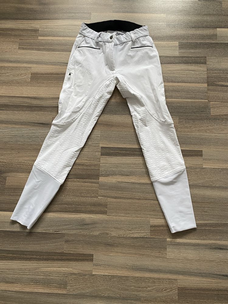 Pantaloni albi echitatie