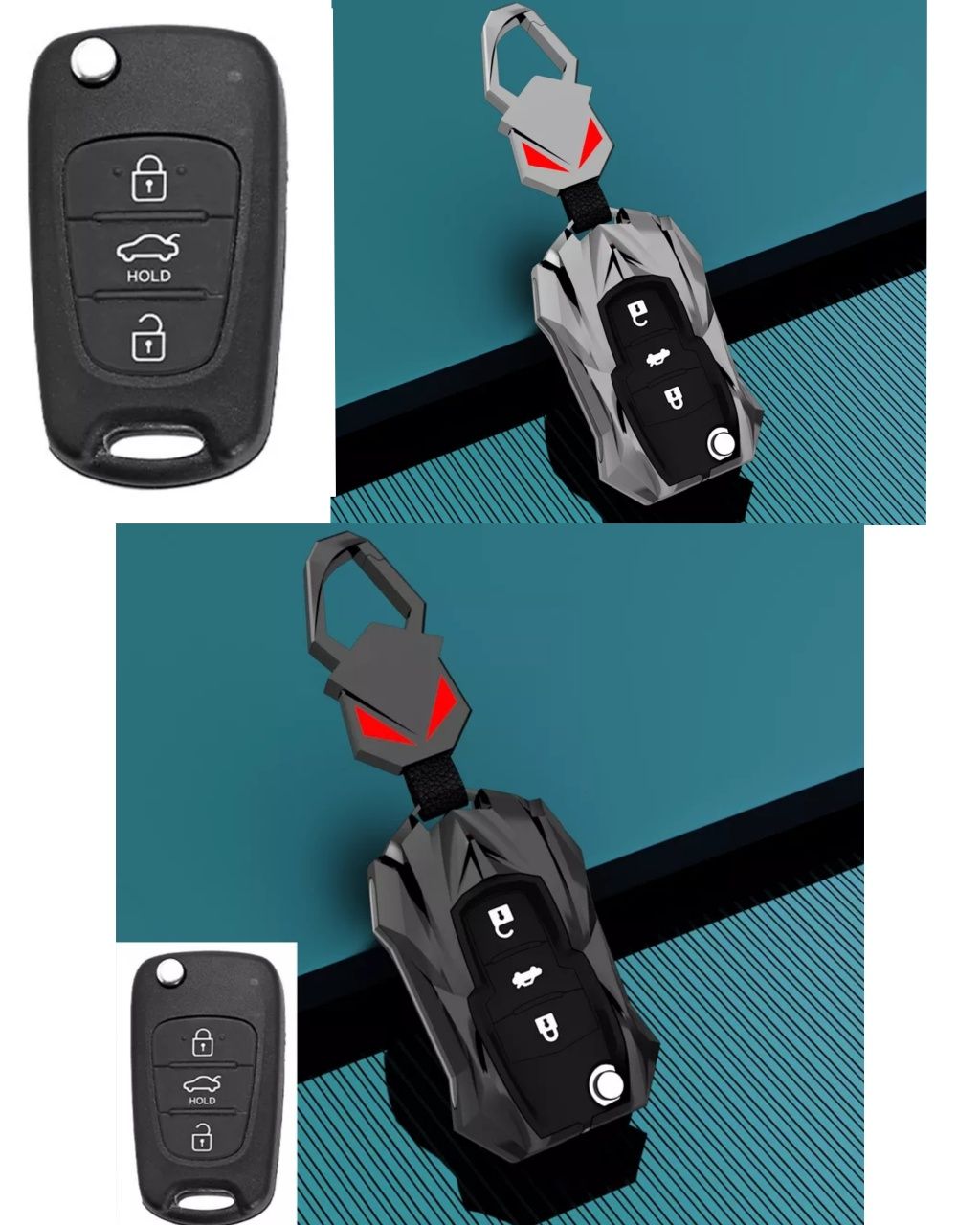Aлуминиев калъф за ключ  Hyundai ix35 i20 i30 Kia Ceed Cerato Soul Rio