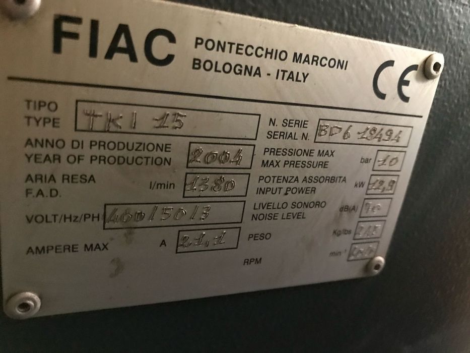 Compresor șurub fiac capacitate 500 litri