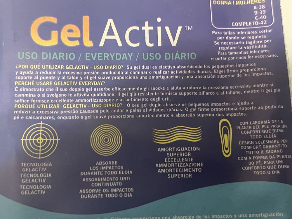 SCHOLL GEL ACTIVE стелки за жени 38-42