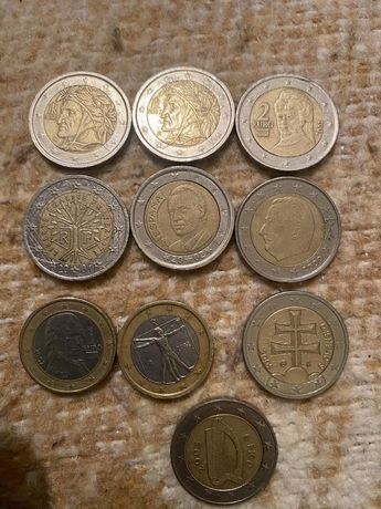 Monede rare 2 euro si 1 euro