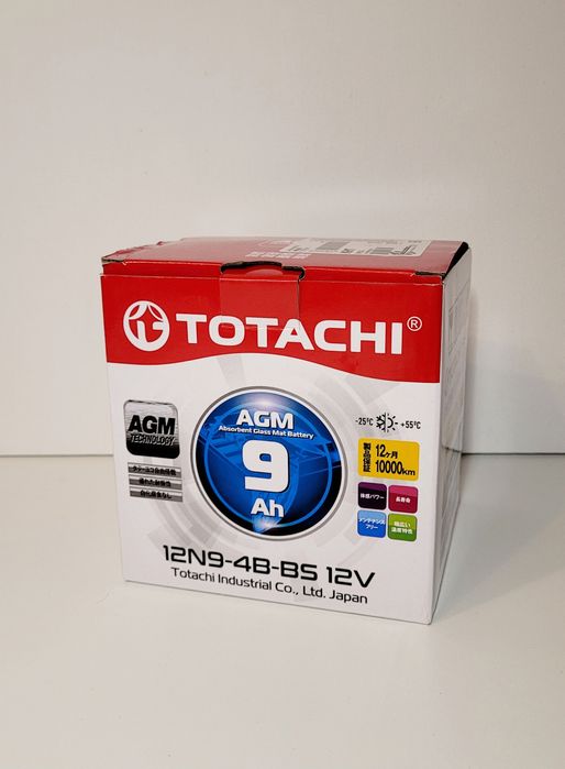 Аккумулятор Totachi 9Ah для мопеда, мотоцикла,квадроцикла,снегохода