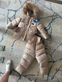 Детский  зимный комбинезон куртка и штанишки