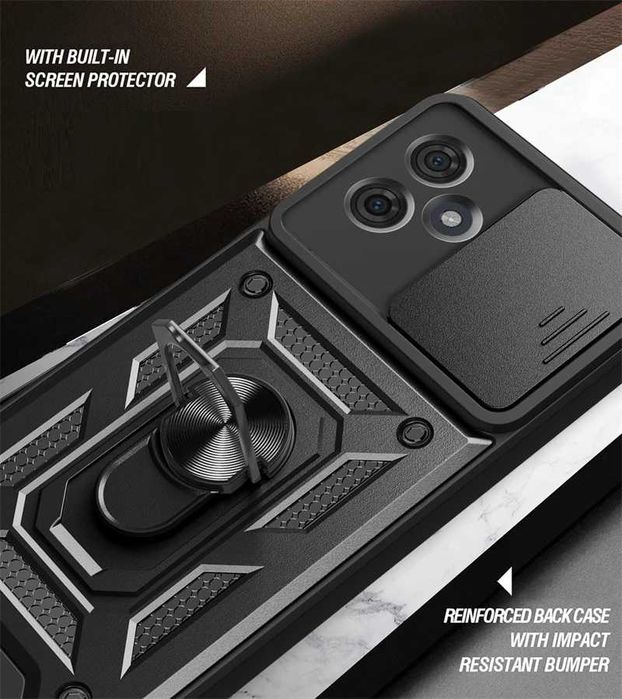 Motorola G34 G24 G14 G04 G54 G84 Удароустойчив Кейс Защитена Камера