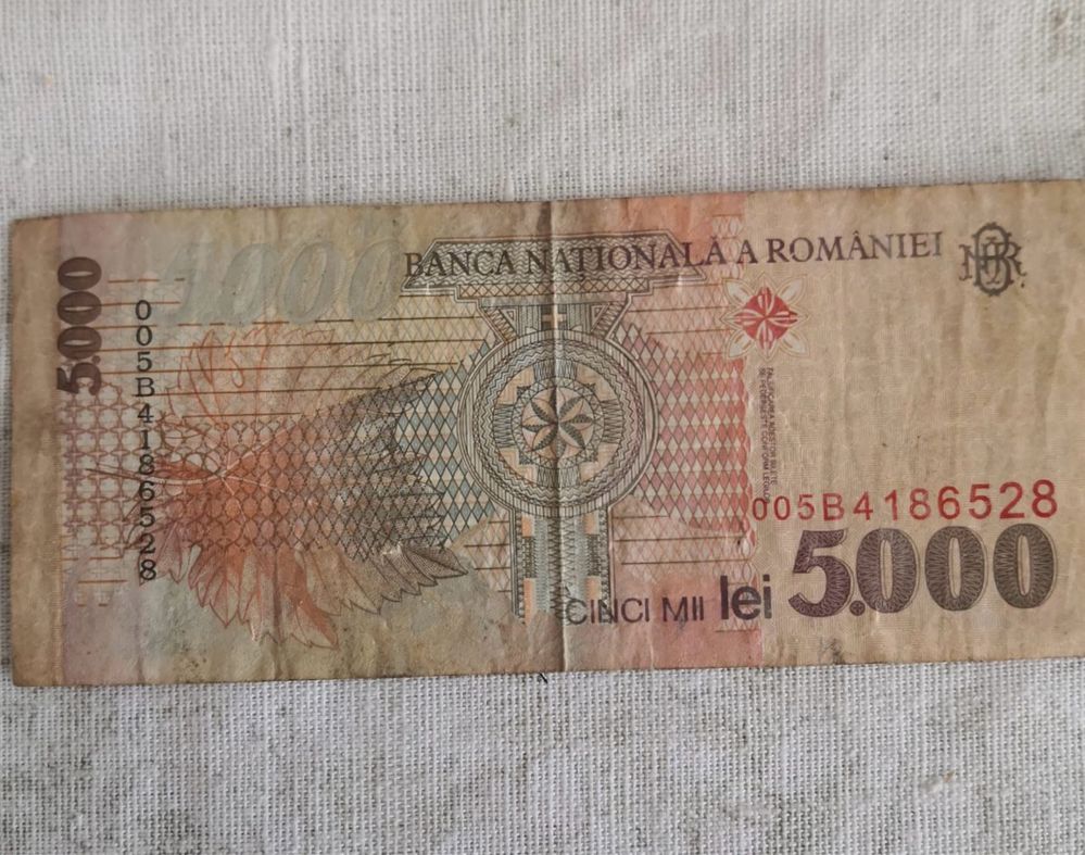 Vand bancnota 5000 lei din anul 1998