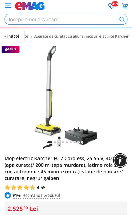 Mop electric karcher FC 7 Cordless