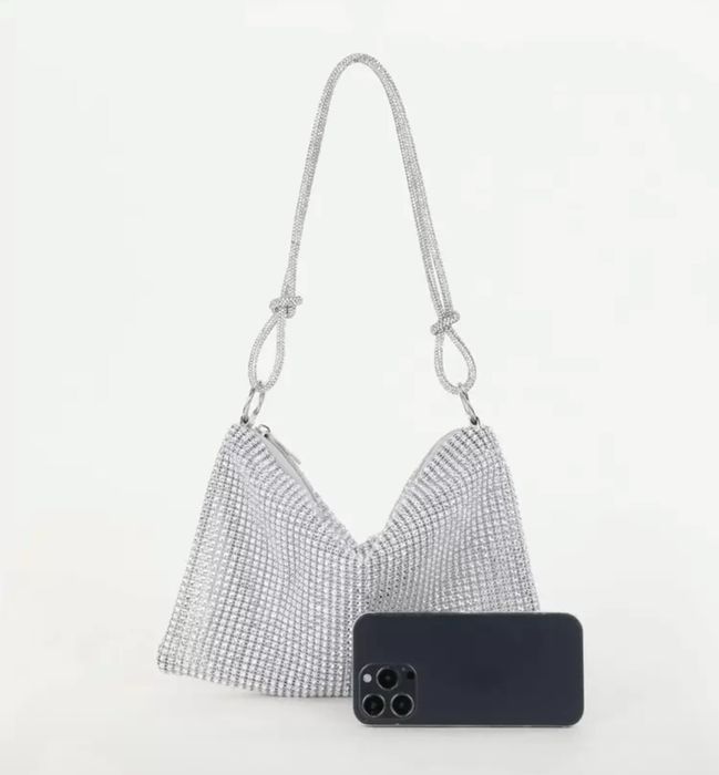 Блестяща дамска чанта с диаманти