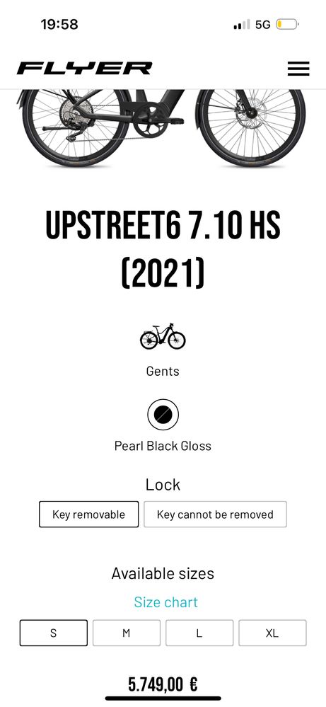 Електрическо колело Upstreet6 7.10 HS (2021) | FLYER E-Bikes