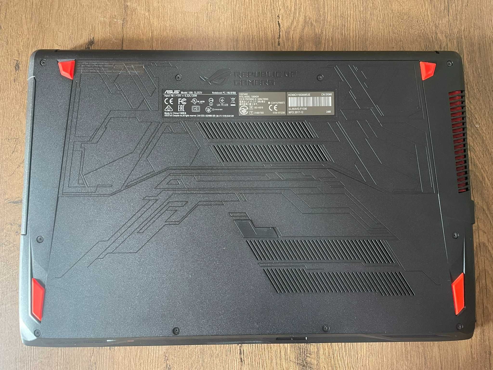 ASUS ROG GL553V – геймърски лаптоп CPU i7 , GPU 1050, 16GB RAM ,1TB