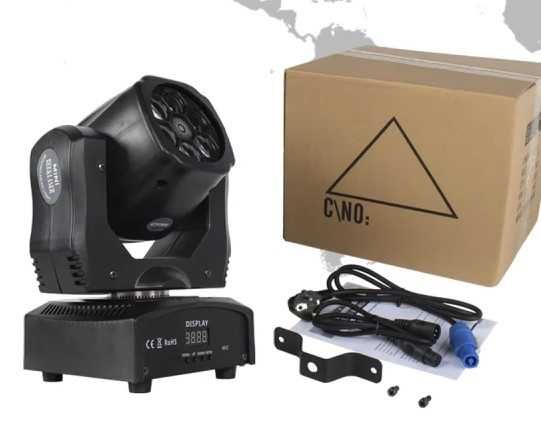 MovingHead BeeEye 6x15W Laser+Beam RGBW.