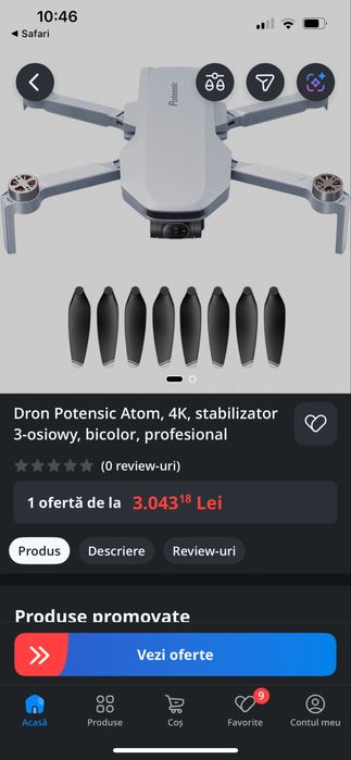 Drona Potensic ATOM Model: DSDR04C , GPS, camera 4K