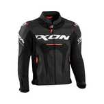 Geaca moto barbati, piele, Ixon Jackal, racing. negru/alb/rosu, ca nou
