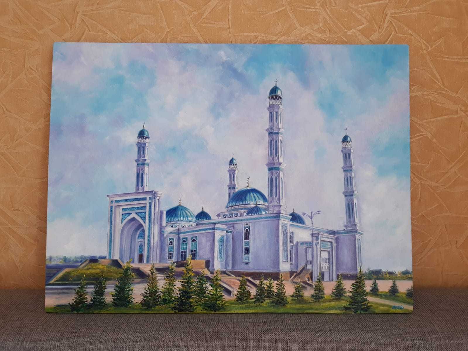 Продам авторскую картину "Мечеть Анет баба( Караганда)" холст,масло