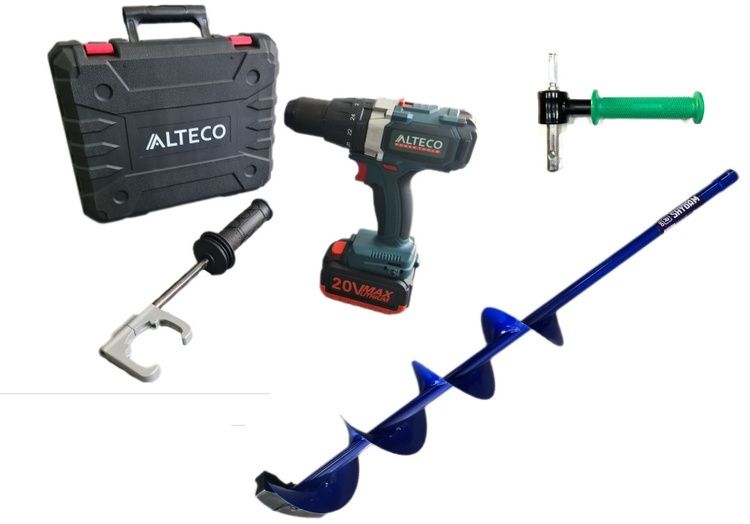 Ледобур шуруповерт. АЛТЕКО. В сборе. Хорошего качества.