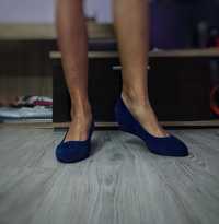Pantofi albastri de catifea
