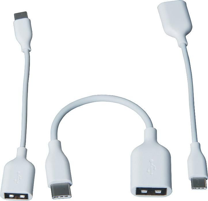 Кабел Преходник Type C - USB женско OTG Digital One Бял SP00065 On-The