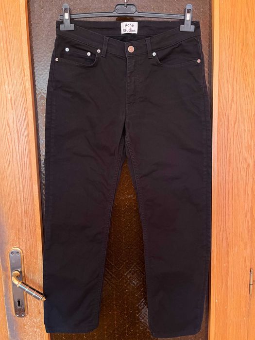 Acne Studios Row Black Мъжки Дизайнерски Дънки