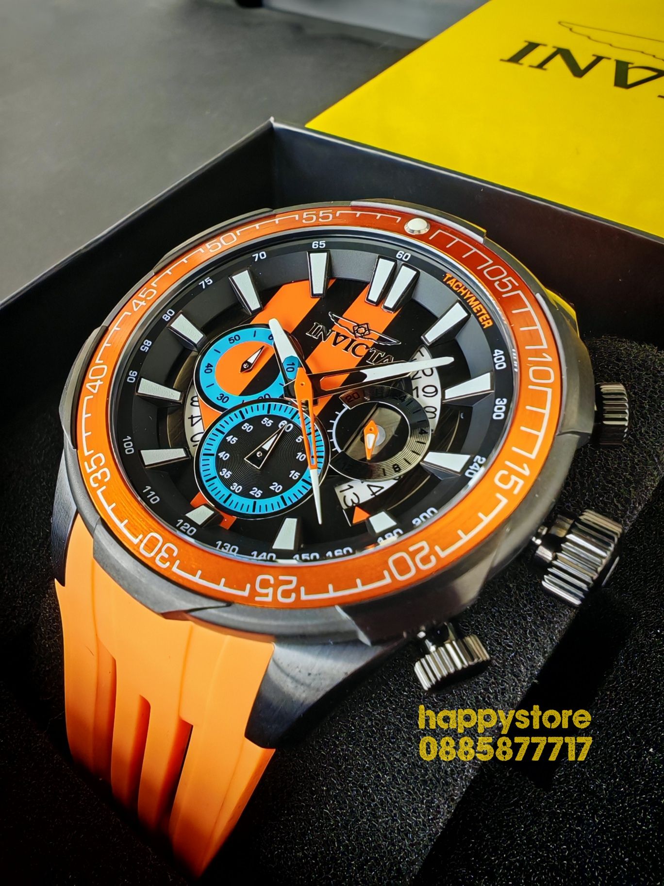 часовник INVICTA Racing Orange 50 mm, Инвикта нов