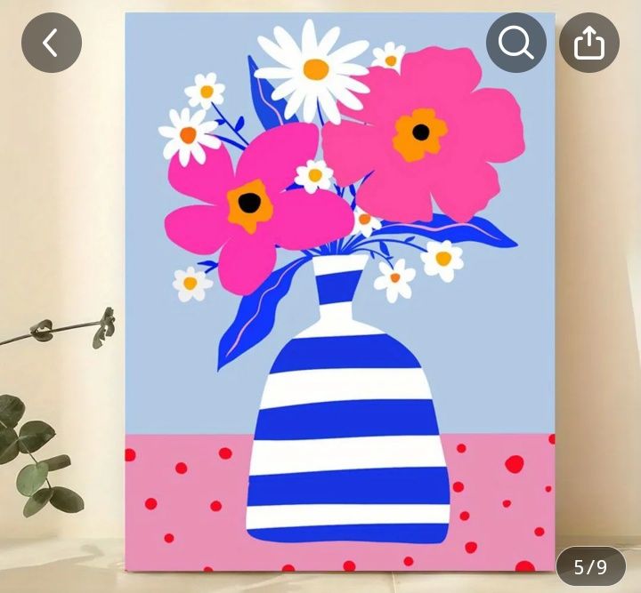 Докосващо цветно Платно Арт -феерия от багри ,подаряващи пъстри и свеж