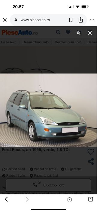 Ford focus 1  an 2004, 1,6 diesel