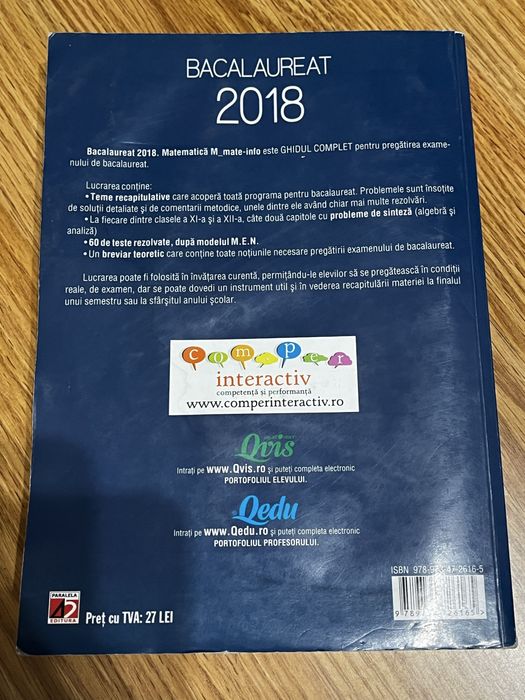 Culegere Bac Matematică