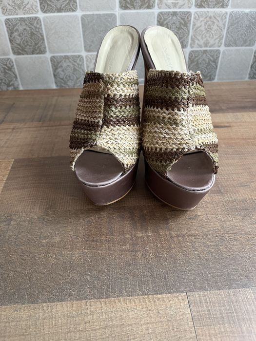 Saboti Vera Pelle Bugiarda Made in Italy, cu platforma